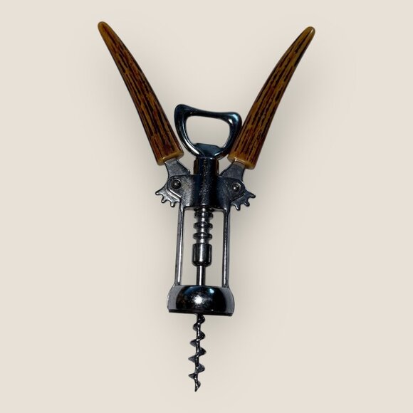 Vintage Wing Corkscrew Bottle Opener Bakelite Handles - Picture 3 of 3